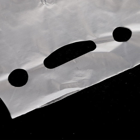 200 Pack Packaging 12" 11" 2 DEAYOU Handle Drinking Poly Bags, Clear Plastic Bags for Delivery, L x H Hanging Hole Cup