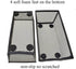HAHIYO Stackable Mesh Tray Cup 6 x 3 x 2 inches, Sturdy Desk Drawer Organizer Container, 2 Pack Black with Soft Foam