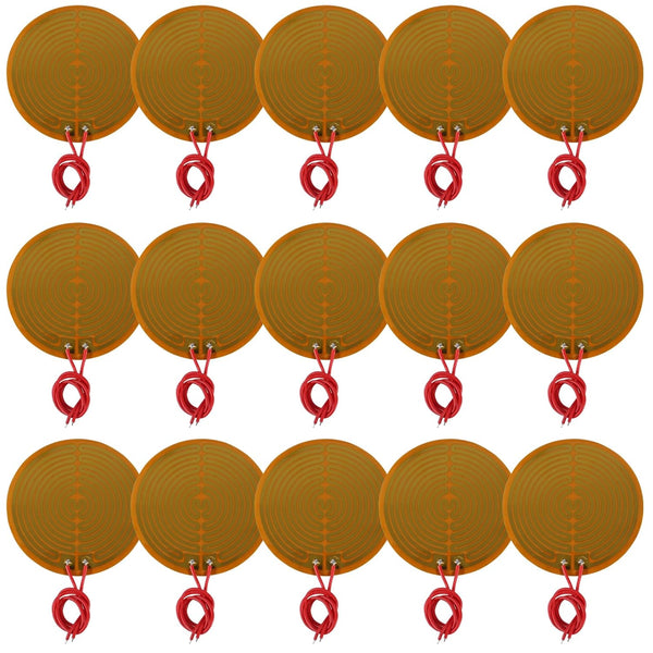 15pcs 70mmx70mm Film Heater Plate Adhesive Pad, 12V 13W Polyimide Heater Plate for Strip Heater
