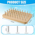 Colingmill 36 4mm/6mm/8mm Hole Wooden Pegboard for Finger Dexterity with Iron Pegs Hand Rehabilitation Board Wood Peg