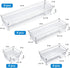 DCA 14 PCS Clear Plastic Drawer Organizer Tray, 4 Sizes for Makeup, Kitchen Utensils, Jewelry Storage