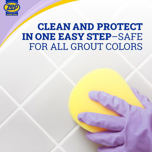 32 OZ (Pack 1) 2-in-1 Zep Home Pro Foaming Miracle Grout Cleaner & Protectant - Fl. - of for Sparkling Clean Grout