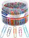 Vinaco Paper Clips, 400PCS Medium & Large (1.3 inch & 2 inch) Assorted Sizes, Durable Rustproof Vinyl Coated for Office