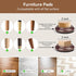 KingPoint 4) Piano Caster Cups Furniture Pads Upright Piano Caster Cups Wood Coasters Cups Floor Protectors