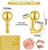 Molain 60 Pcs Gold Push Pin Picture Hooks, Thumbtacks for Wall Hanger Musical Note Shape Small Hook Pins Decorative