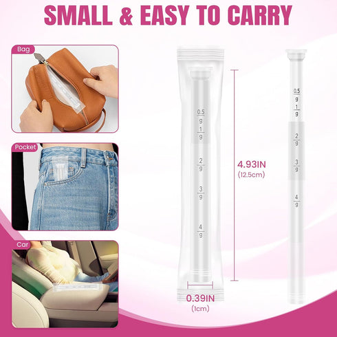100 PACK Disposable Vaginal Suppository Applicator for Women, Fits Most Lubricants Creams Gels Pills Tablet