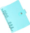 PATIKIL A6 Clear Binder Cover, Soft PVC Bling Loose Leaf Protector with Snap Button Closure, Blue