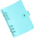 PATIKIL A6 Clear Binder Cover, Soft PVC Bling Loose Leaf Protector with Snap Button Closure, Blue