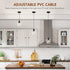 E26 VONLUCE Pendant Light Kitchen Island, Matte Black Pendant Light Fixture with Base & Adjustable Cable, Modern