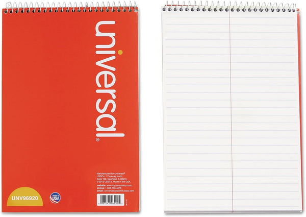 Universal 96920 Steno Book, Gregg Rule, 6 x 9, White, 80 Sheets for Note Taking