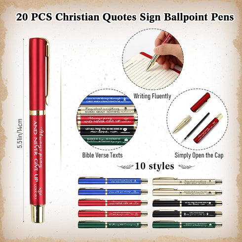 Spakon 20 Set Christian Gifts Bulk - Sticky Note Spiral Notebook and Prayer Journal for Women