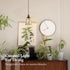 5.5"x6.3" 15"-72" E26 Modern Glass Pendant Light, Amber Ribbed Globe Light Fixture with Gold Cap, Adjustable Cord