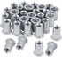 20Pcs Aluminum Flange Nut, 1/4-20UNC Rivet Nuts, Flat Head Threaded Insert