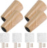 Luxshiny 4pcs Solid Wooden Furniture Legs with Anti-Slip Pads Straight Replacement Bed