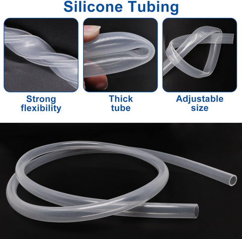 1/2"ID 1/2"ID 5/8"OD 4.9 Silicone Tubing, Food Grade x Silicone Tube Ft Clear Flexible Clear Tubing High Temperature