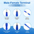 Baomain 100-Pack 0.11" Female Quick Disconnect Spade Terminals, 16-14 AWG, Blue
