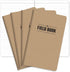 Elan Publishing Company Field Notebook/Journal, 5"x8", Kraft, Lined Memo Book, Pack of 4