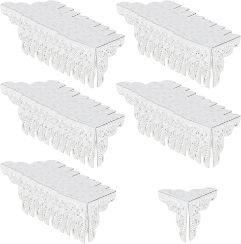 T Tulead 50PCS Furniture Corner Protectors Silver Box Decorative Corner Guards Trunk