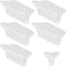 T Tulead 50PCS Furniture Corner Protectors Silver Box Decorative Corner Guards Trunk