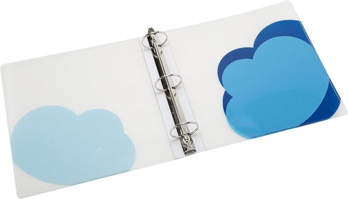 Filexec Products Cloud, Ring Binder, 1.5", Pack of 4 (50494-6458),Blue by filexec