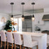 WILON Pendant Lights for Kitchen Island, Seeded Glass Mini Pendant Light Fixtures Farmhouse Pendant Lighting Metal