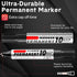 Teling Jumbo Size Permanent Markers - 12 Pcs Bulk Chisel Tip Big Marker Pens for Industrial Use