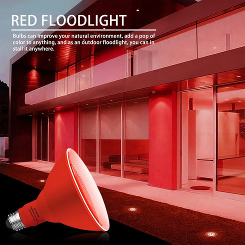 Gonhom PAR38 Outdoor,Dimmable Bulbs,20W(Equivalent 200W),E26 Bulb Halloween,Christmas,2 Pack Flood Lights LED Flood
