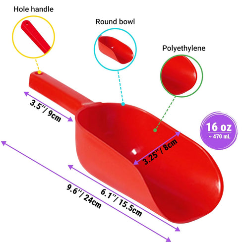 CUSINIUM Red Popcorn Scoop with Plastic Cap and Salt Shaker - Popcorn Concession Supplies Bundle