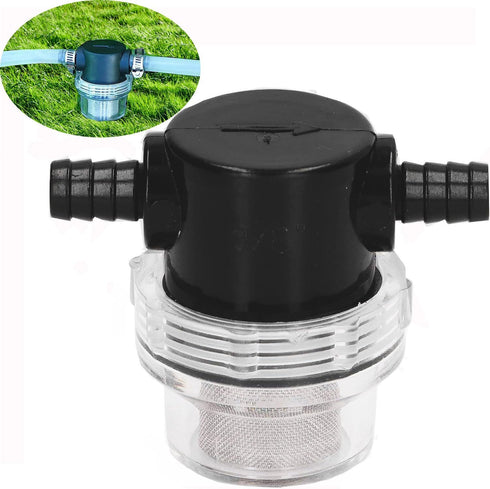 3/8 Inch Water Pump Strainer Hose Barb In-Line Strainer for 12V DC RV Camper Marine Boat