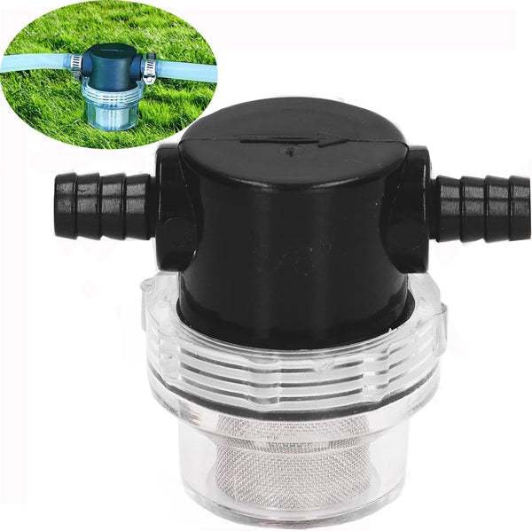 3/8 Inch Water Pump Strainer Hose Barb In-Line Strainer for 12V DC RV Camper Marine Boat
