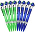 Maydahui 30 Pcs Cute Earth Pens, Retractable Globe Spins Pens for Student Office and School Supplies