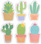 Paper Junkie 6-Pack Cactus Sticky Notes, 2.75 x 4.5 in Multicolor, 120 Sheets, Cactus Gifts & Teacher Gifts