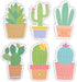Paper Junkie 6-Pack Cactus Sticky Notes, 2.75 x 4.5 in Multicolor, 120 Sheets, Cactus Gifts & Teacher Gifts