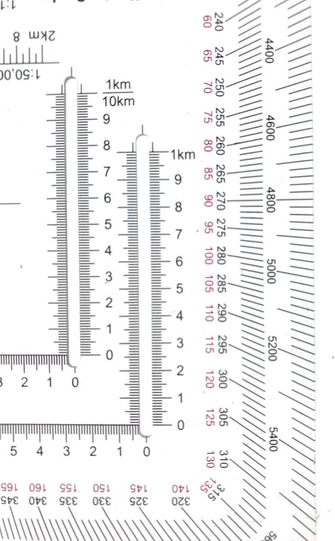 Counter Gotical Military UTM/MGRS Coordinate Scale Map Reading and Land Navigation Topographical Map Scale, Protractor