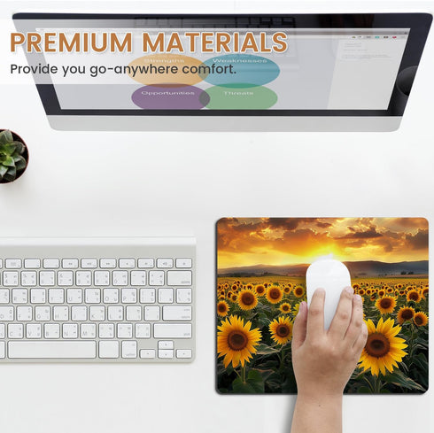 Mouse Pad - Non-Slip Rubber Base Mouse Mat, Waterproof Gaming Mouse Pad for Wireless Mouse, Computers, Laptop, Home