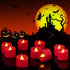 SingTok 12 PCS Red LED Tea Lights Battery Operated, Flameless Votive Tealights Fake Candles for Christmas Halloween
