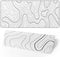 White Mouse Pad - Extended Gaming Mouse Pad for Desk 31.5 x 11.8 Inch, Black and White Topographic Design