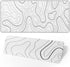 White Mouse Pad - Extended Gaming Mouse Pad for Desk 31.5 x 11.8 Inch, Black and White Topographic Design