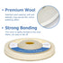 5PCS Wool Polishing Wheel Disc 4.5" x 7/8" for Angle Grinder, Buffing Wheel for Metal Marble Glass