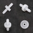 Mudder 4 Packs Check Valve, 1/4 Inch 6mm PVDF One-Way Check Valve for Fuel, Gas, Liquid, Air