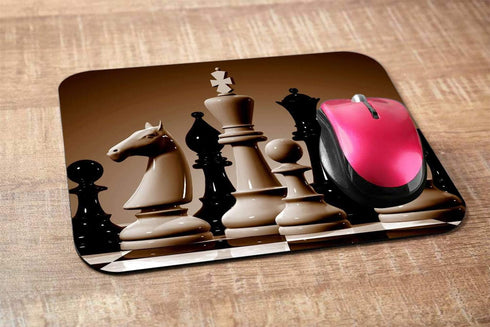 Chess Gaming Mousepad Chessboard Pattern Classic International Chess Art Mouse Pad for Computer Desk