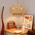 18" 3-Tier Boho Rattan Chandelier Light Shade, Hand Woven Drum Rattan Lampshade for Kitchen Island Dining Room Living