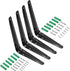 Zorveiio 4 Pack 8 Inch Black Wall Shelf Brackets Heavy Duty, Wall Brackets