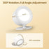 3CCT Dimmable, 360Rotation White-1 Pack LED Wall Mounted Lamps, Battery Operated Rechargeable Wall Lights,