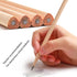 Buspoll 10 Stick HB Pencils, Unpainted Natural Wood Grain, Triangular for Kids Stationery