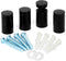 Sign Standoff 1/2" x 3/4", Black Aluminum Sign Standoff Screw for Acrylic, Glass, PVC, Pack of 4