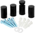 Sign Standoff 1/2" x 3/4", Black Aluminum Sign Standoff Screw for Acrylic, Glass, PVC, Pack of 4