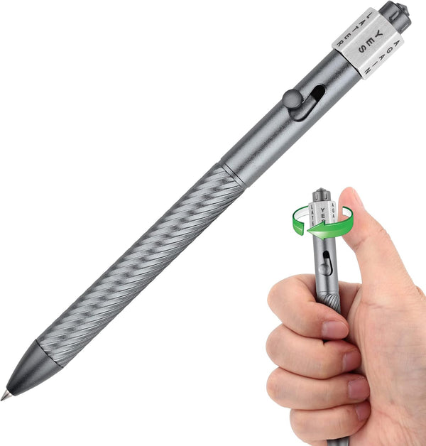 SMOOTHERPRO Fidget Bolt Action Pen, Decision Maker, Compatible with Pilot G2 Refill, Gray (FSM649)
