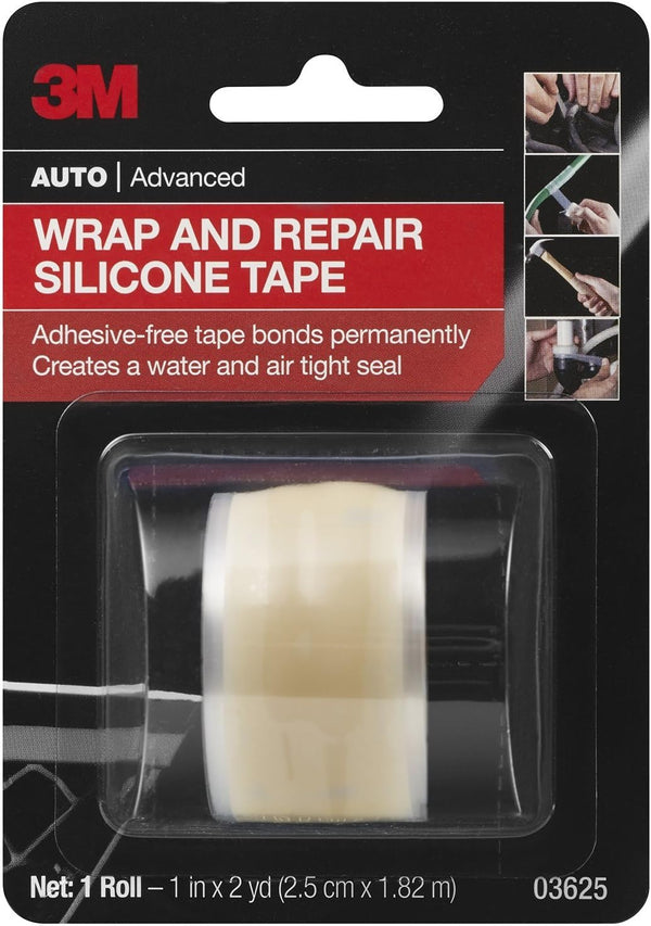 3M Wrap and Repair Silicone Tape, 03625, 1 in x 6 ft for Quick Repairs
