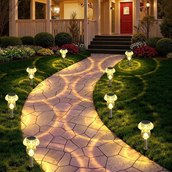 Benany Solar Lights Outdoor, 8 Pack Mushroom Lights Outside Waterproof, Solar Powered